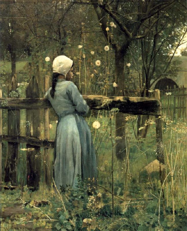 William Stott of Oldham A Girl in a  Meadow oil painting image